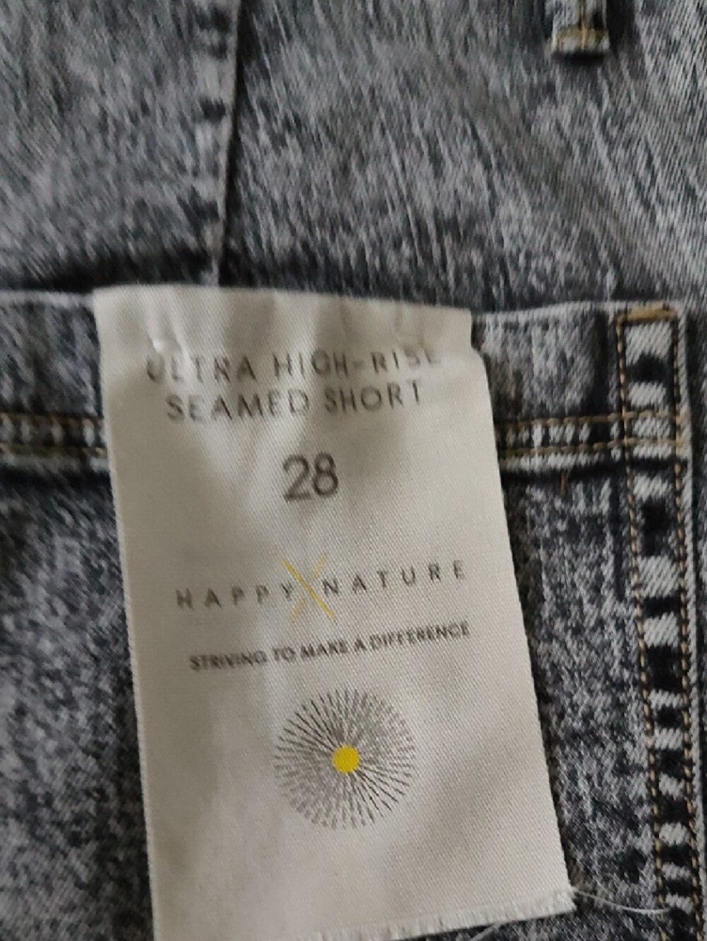 Washed Black High-Waist Button-Fly Women’s Jeans Shorts - Picture 4 of 5